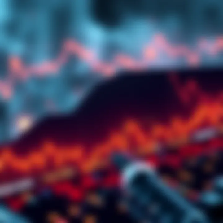 Graph showing a steep drop in cryptocurrency values as panic selling escalates near the 64K mark