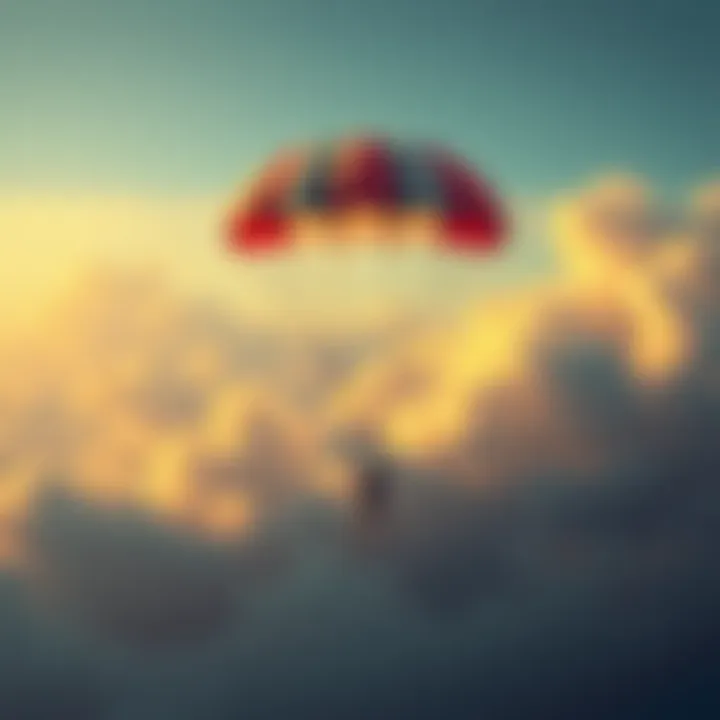 Humorous Parachute Solution A creative illustration of an object with a parachute gracefully slowing its descent