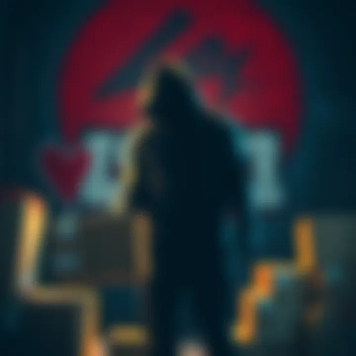 The Allure of Parcel Theft A shadowy figure holding a stolen package, surrounded by various unopened boxes and a graffiti wall symbolizing rebellion.