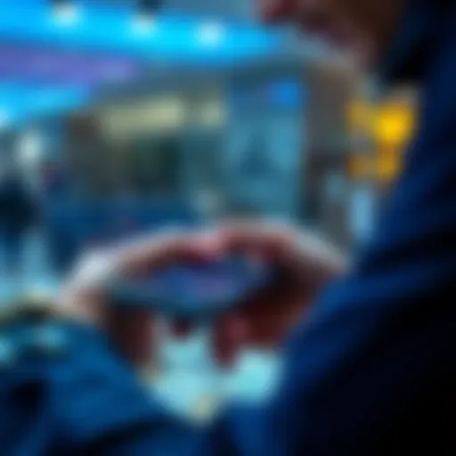 A person checking a cryptocurrency exchange on their phone after their paycheck deposits into their bank, with dollar bills in the background.