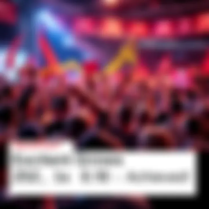 A lively crowd celebrating the achievement of a milestone with cheers and banners