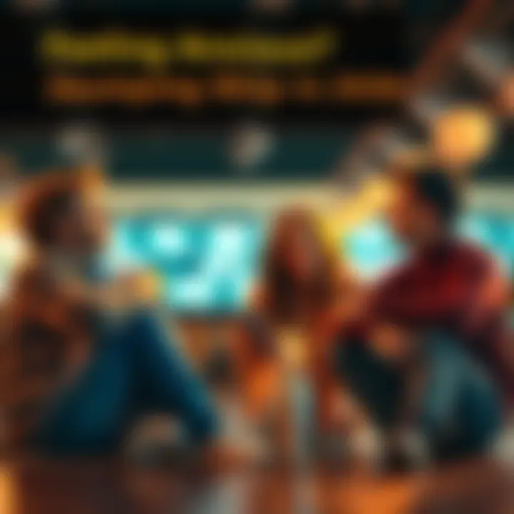 People chatting about life changes A group of friends engaged in a casual conversation, reflecting on their feelings and life decisions for 2026.