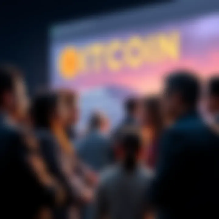 Group of people sharing thoughts about Bitcoin and its features