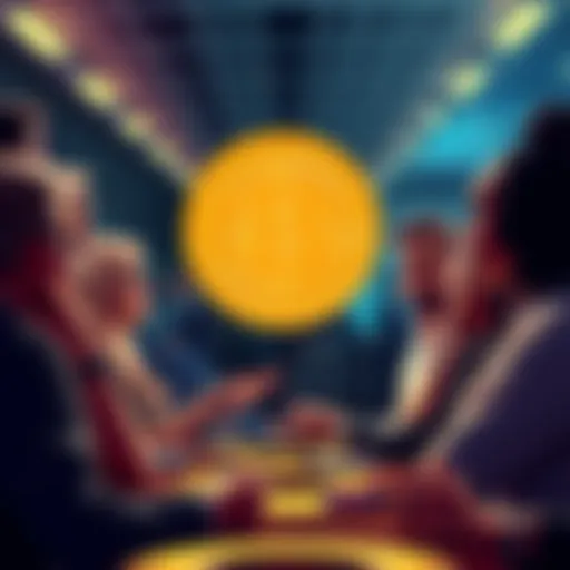 Group of people sharing opinions about Bitcoin trends