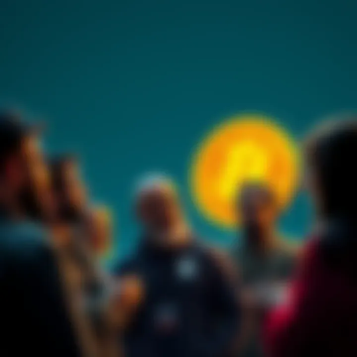 A group of people sharing stories about their moments of realization about Bitcoin's value.