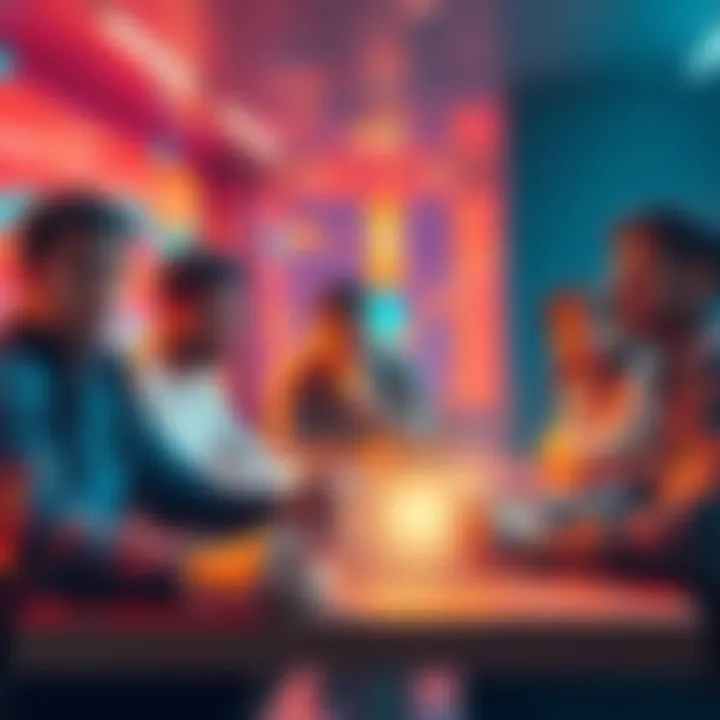 Group of people sitting around a table looking concerned while discussing cryptocurrency market trends