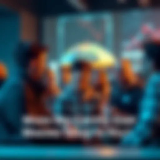 A group of people sharing their experiences and insights about cryptocurrency in a lively conversation.