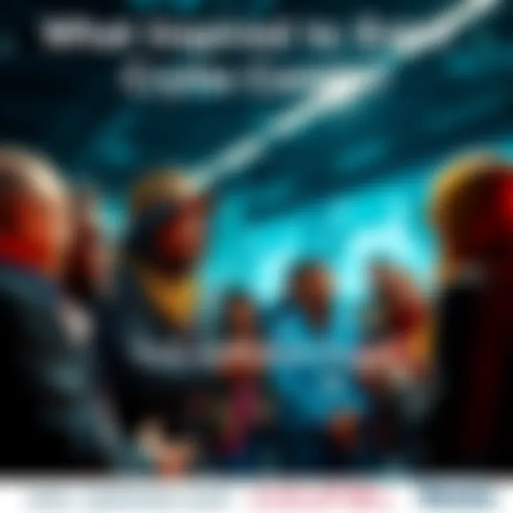 People discussing cryptocurrency A diverse group of people engaging in conversation about cryptocurrency technology and community