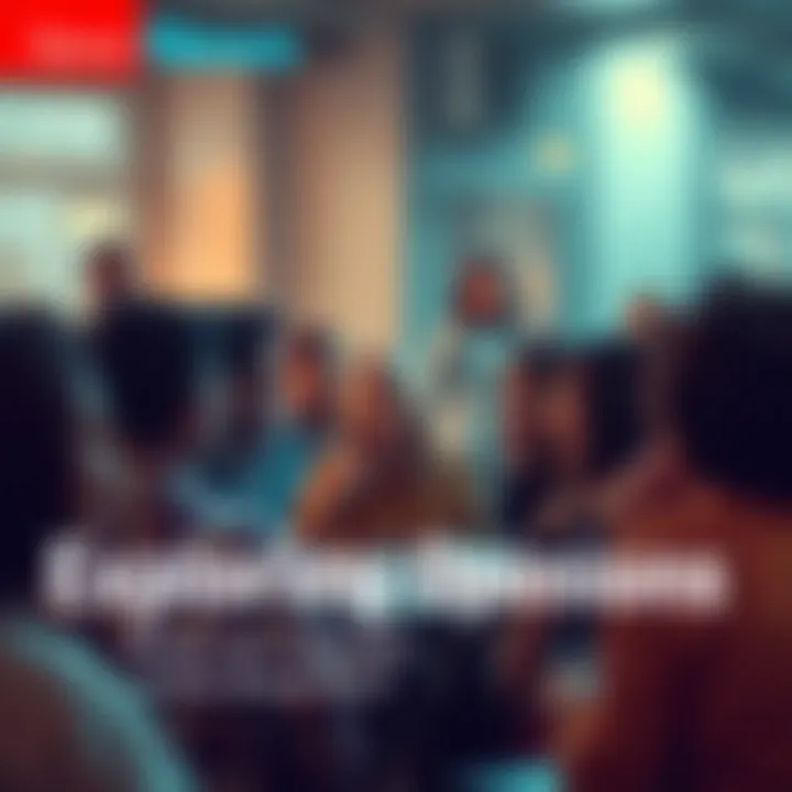 A diverse group of people engaged in a lively discussion about various opinions and perspectives on a topic