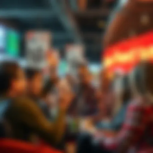 A group of everyday folks sharing their experiences and thoughts about the stock market in a casual setting.