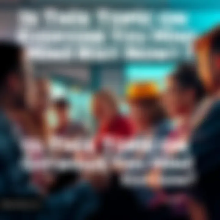 A group of people engaged in conversation about trending issues and debates in a casual setting