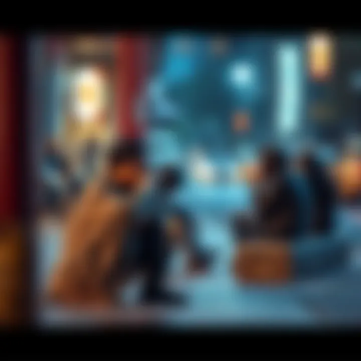 A group of individuals sitting on a street corner, looking weary and deep in thought, reflecting their daily struggles.