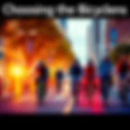 A group of people cycling on city streets, showcasing the rising trend of cycling as transportation.