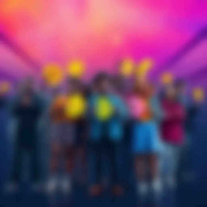 A group of diverse individuals standing together, holding cryptocurrency symbols, symbolizing unity and commitment to hodling for a brighter future in the crypto space.