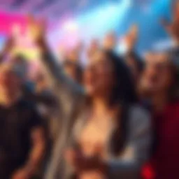 Group of young people excitedly expressing enthusiasm for the LFG! trend on social media, showing excitement and energy.