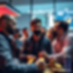 A group of people discussing investments, some favoring DOT while others prefer meme coins with little value.