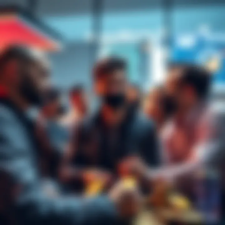 A group of people discussing investments, some favoring DOT while others prefer meme coins with little value.