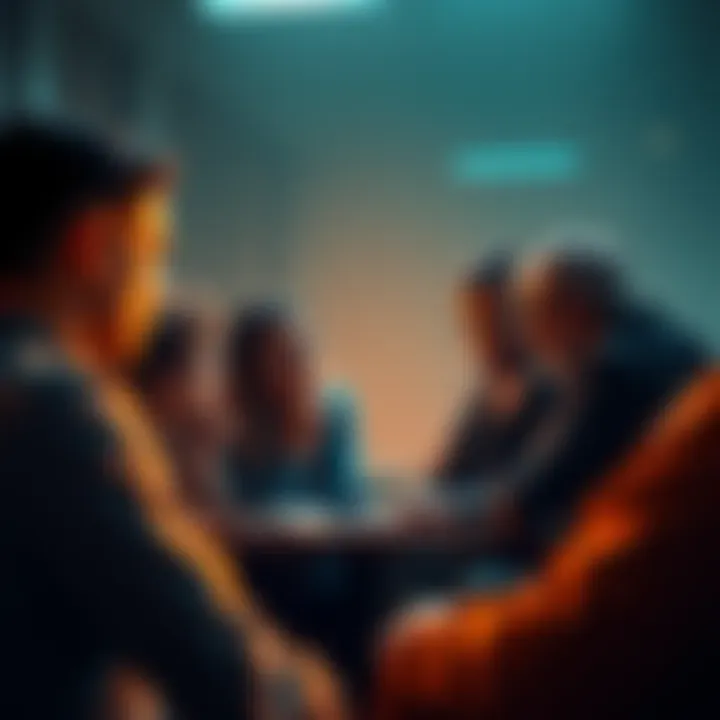 Group of people engaged in a serious discussion about conflicts and accountability