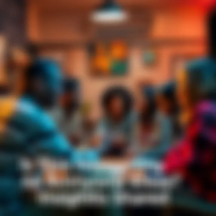 A group of diverse people discussing unusual experiences in a cozy setting