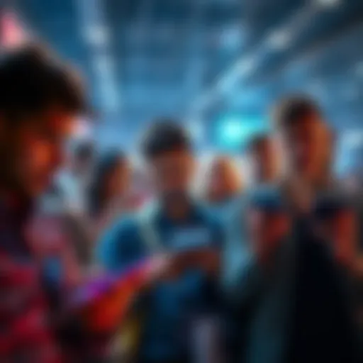 A group of people looking frustrated as they check their devices for updates on PI KYC validation rewards.