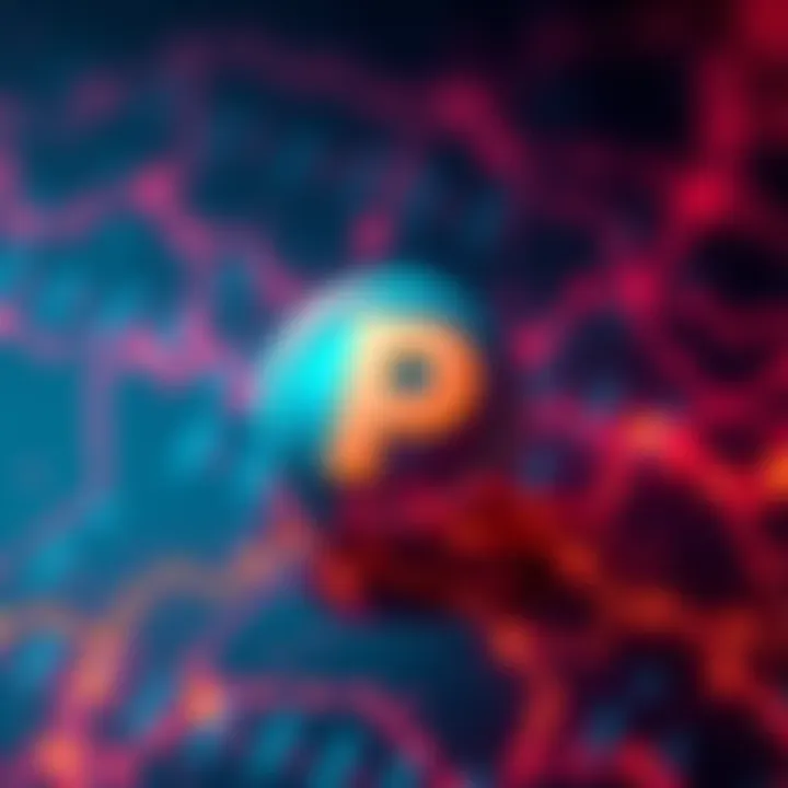 Pepecoin logo displayed on a digital blockchain background, symbolizing its unique position as a meme coin with its own blockchain.