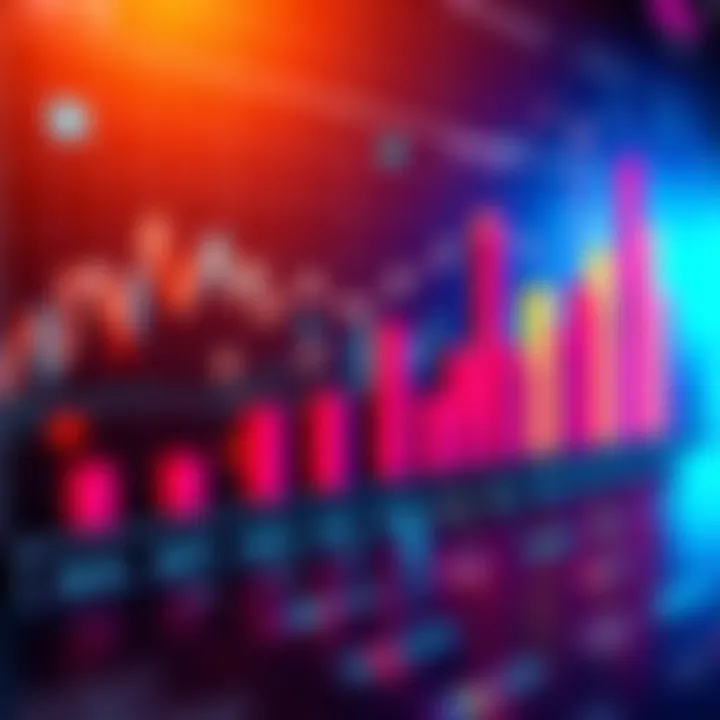 A colorful bar chart showing performance metrics with upward trends and data points, representing effectiveness in various industries.