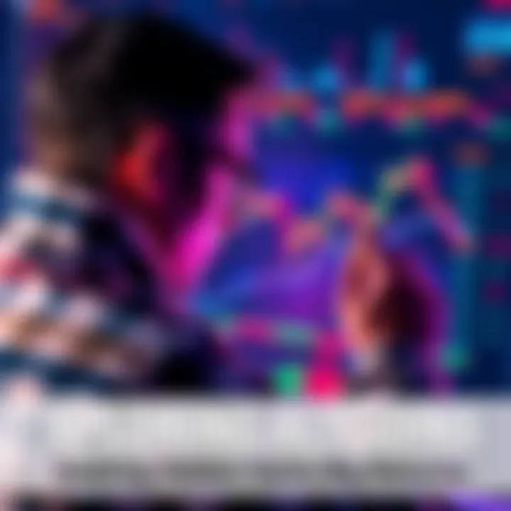 A person studying cryptocurrency charts and graphs, looking for altcoin investment opportunities.
