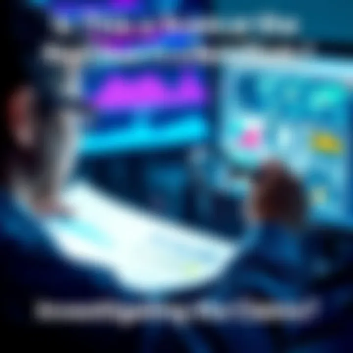 Person analyzing claims A person looking at a computer screen with documents and a magnifying glass, investigating claims about a trending topic.