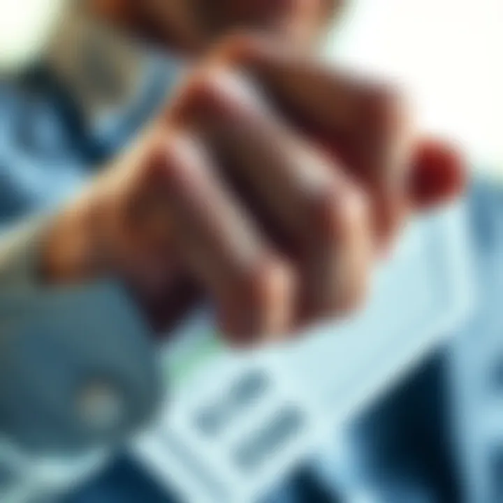 Close-up of a person gripping a document with financial data, symbolizing commitment and determination to hold on to assets