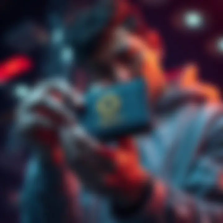 A person carefully handling a Nano X crypto wallet, looking relieved and focused on securing their assets.