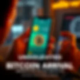 A person looking at a digital wallet app displaying an unexpected Bitcoin balance