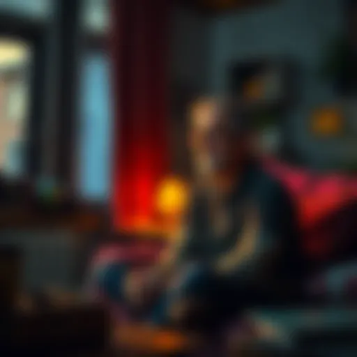 A person sitting in a cozy room, sharing their personal experience with polio, looking thoughtful and reflective.