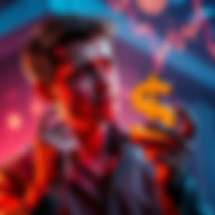 Individual contemplating strategies to manage inflation while holding a dollar sign, representing financial concerns.