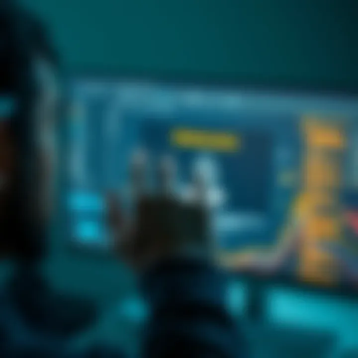 A worried person looking at a computer screen with a Binance login page, showing confusion over forgotten credentials