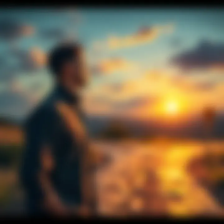 A person stands at a crossroads, contemplating their path in life with a thoughtful expression.
