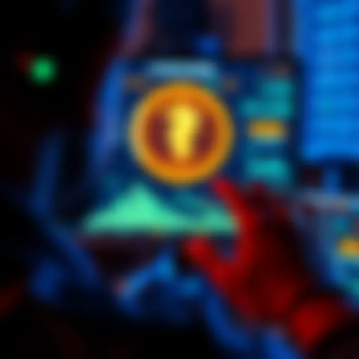 A person looking at a computer screen displaying Pi Network and financial data, symbolizing curiosity and development in cryptocurrency, leading to app creation.