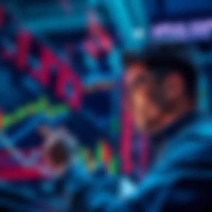 Person Investing in Stocks A person looking at stock market data and considering investment options