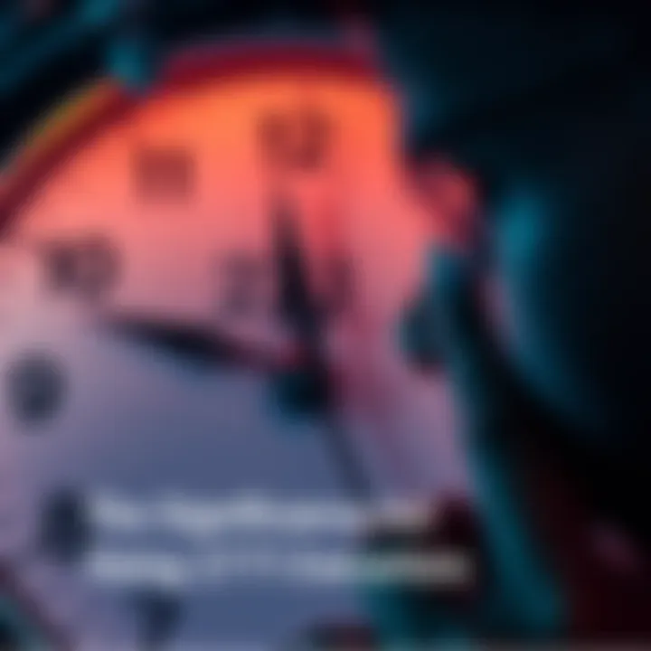 A close-up of a clock showing the time 2:71, with a person looking at it thoughtfully