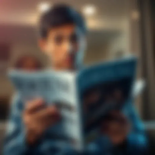 A person holding a copy of Fortune Magazine while looking concerned about financial news