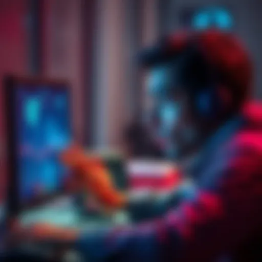 Phantom Wallet Concerns A frustrated user looking at a computer screen displaying high transaction fees from Phantom Wallet