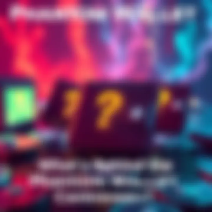 Visual representation of digital wallets with question marks symbolizing user concerns
