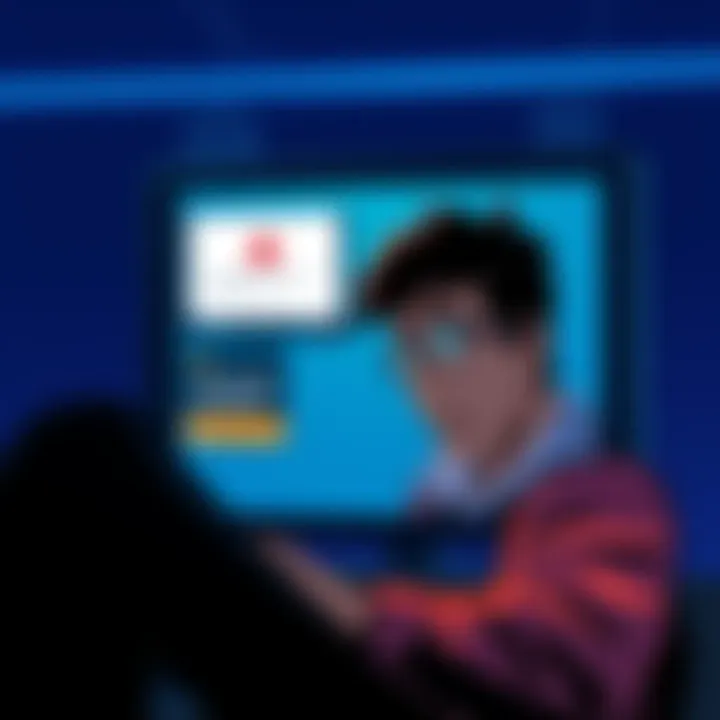 A person on a Zoom call looking concerned, with a warning sign on the screen, symbolizing cyber threats.