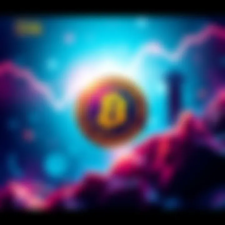 Graphic showing PI Coin with Binance logo and upward trend arrows to indicate price prediction