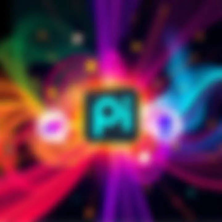 Pi App Studio Event Announcement A vibrant graphic showcasing the Pi App Studio logo with icons representing new payment features and app creation tools, set against a dynamic background.