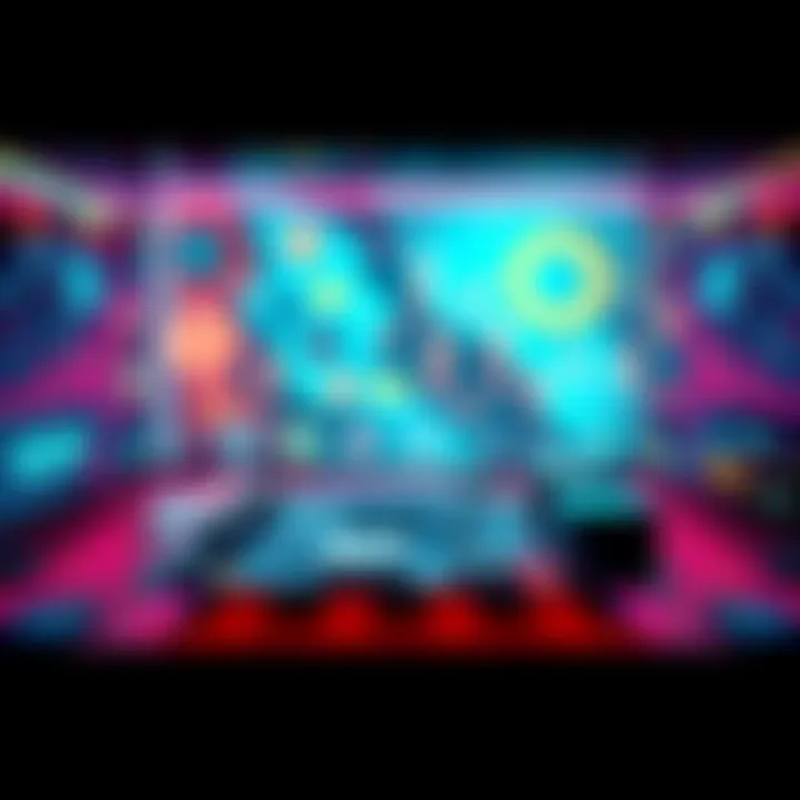 Envisioning the Future of Pi Apps A futuristic representation of innovative apps in the Pi Ecosystem, featuring digital interfaces and abstract designs that symbolize creativity and technology.