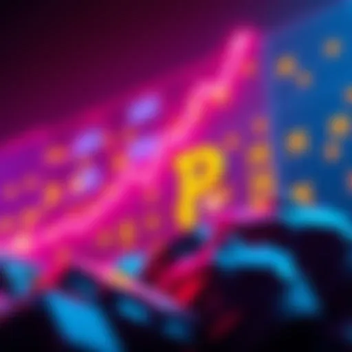 A graph showing the rising trend of Pi Coin prices with Pi symbols around it, emphasizing investment opportunities before Pi Day.