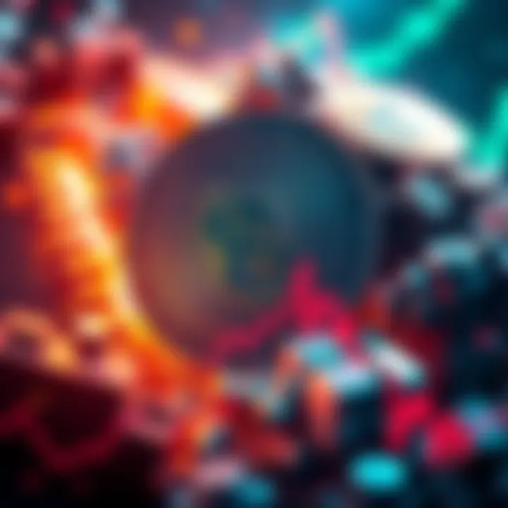 A visual representation of the market sentiment surrounding Pi Coin amid negative press, featuring symbolic imagery of manipulation and market fluctuation.