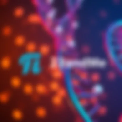 Logos of Pi Network and 23andMe with a background representing community and genetic data ownership
