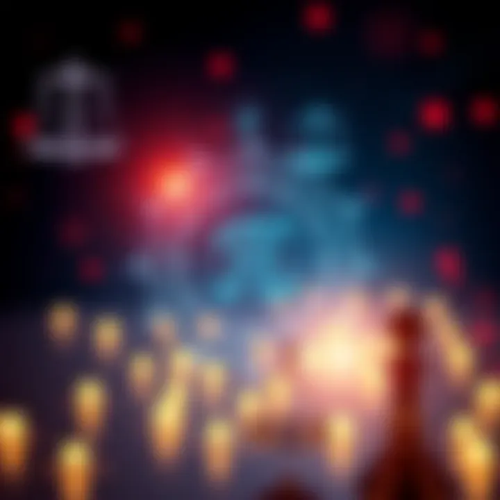 An abstract representation of the Pi Network logo intertwined with legal symbols, illustrating the debate over its security classification.