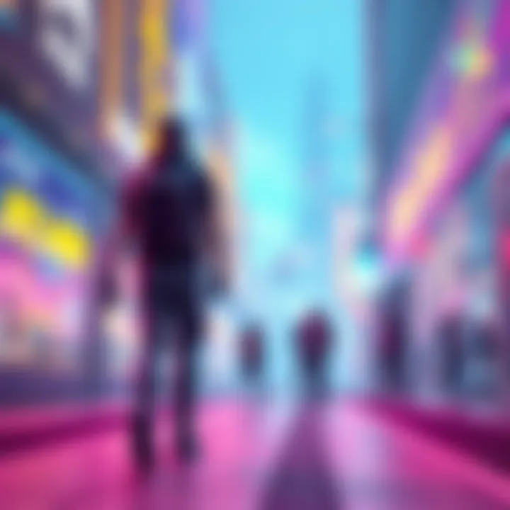 Player earning Atlas Bucks while walking A player walks with a gaming device, earning Atlas Bucks as they move, surrounded by a virtual game environment.